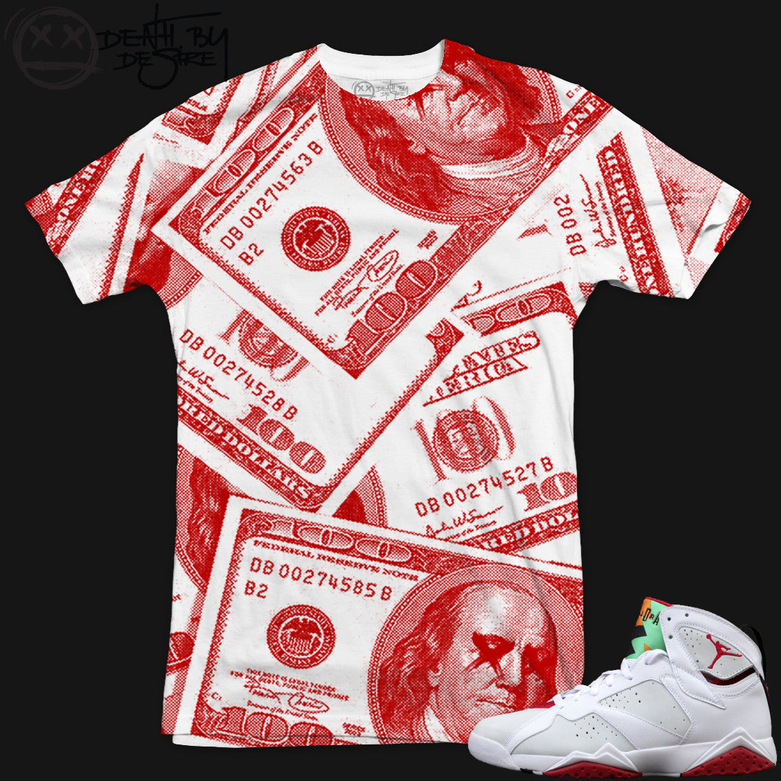 Jordan 7 Hares Sneaker Tee | Benjamins