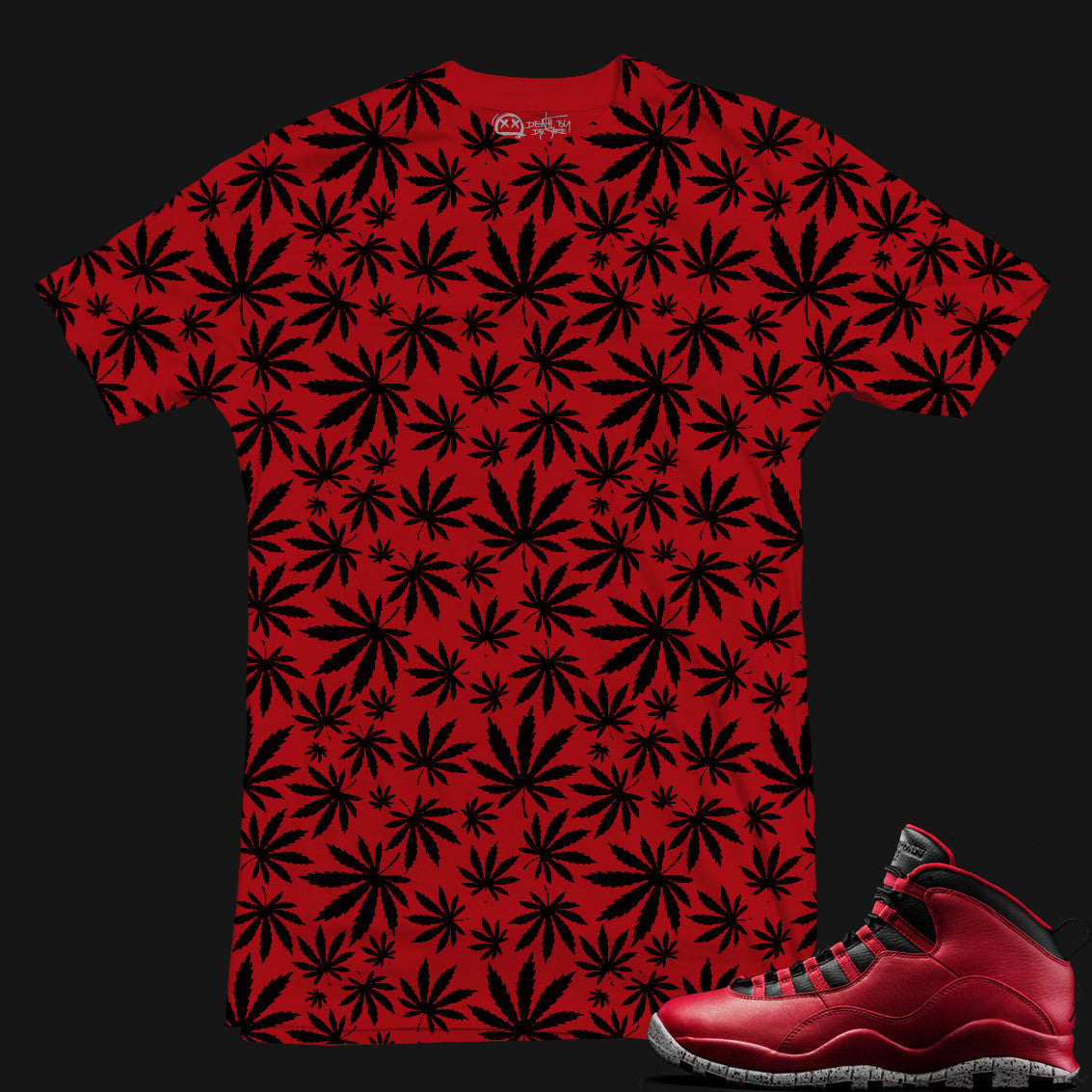 Jordan 10 Bulls Over Broadway Sneaker Tee | Hemp | LARGE