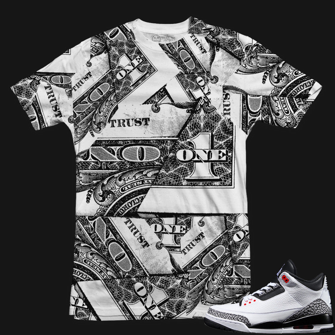 Jordan 3 Cement | Trust No One | White