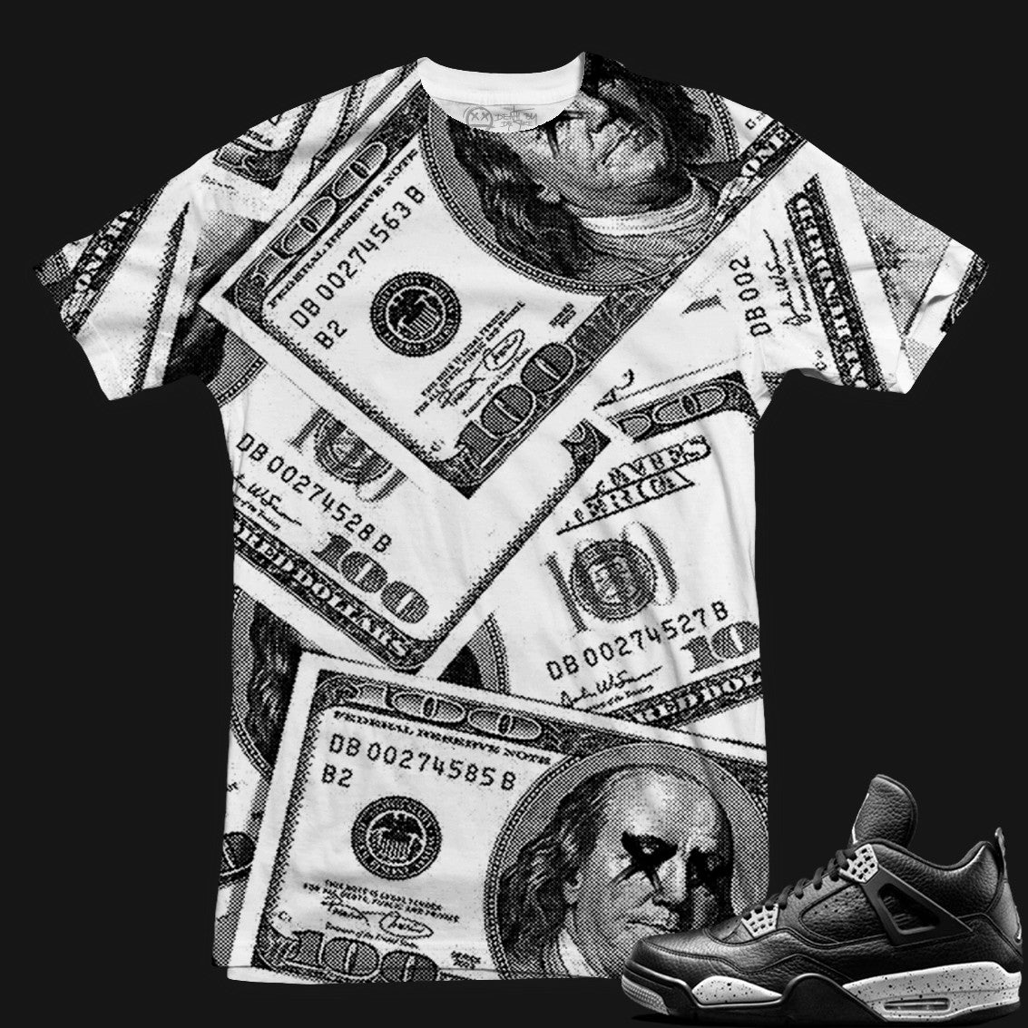 Jordan 4 Oreo Sneaker Tee | Benjamins