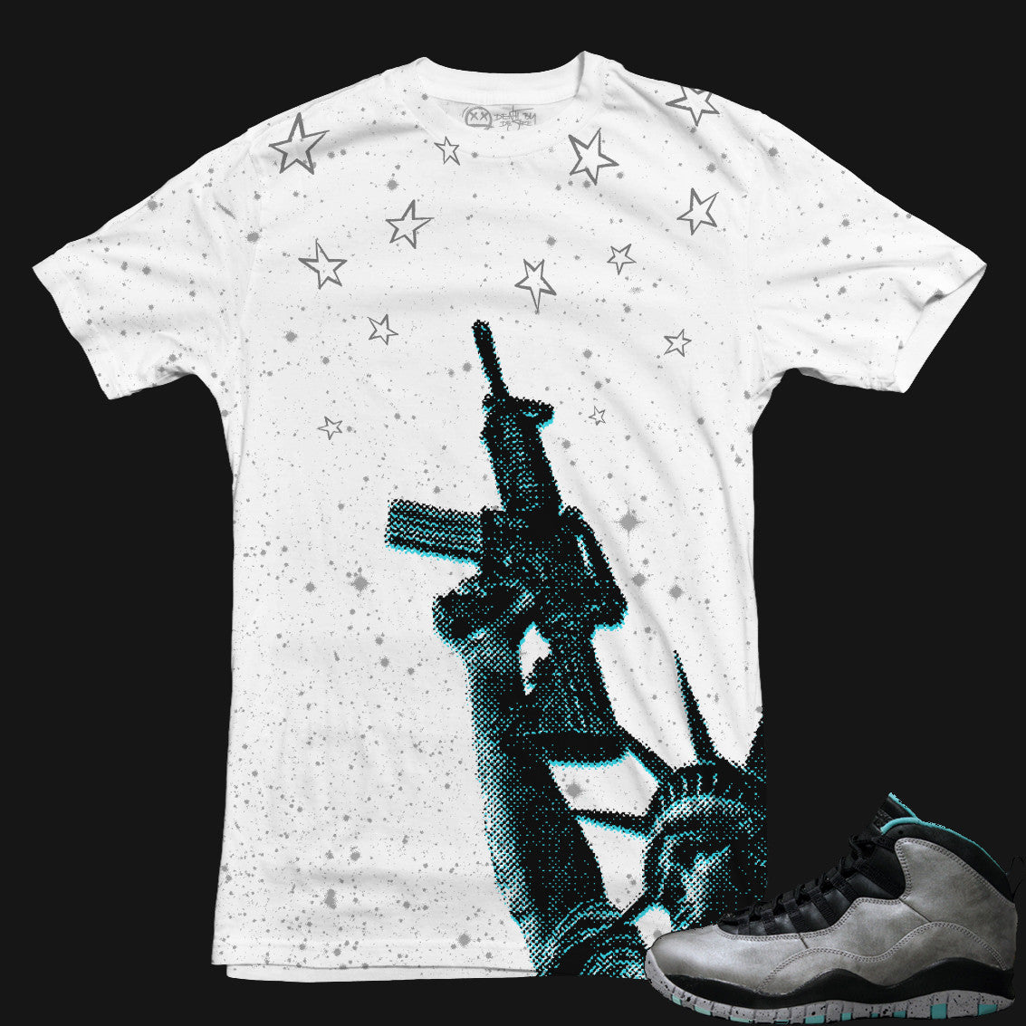 Jordan 10 Liberty Sneaker Tee | Liberty or Death | LARGE