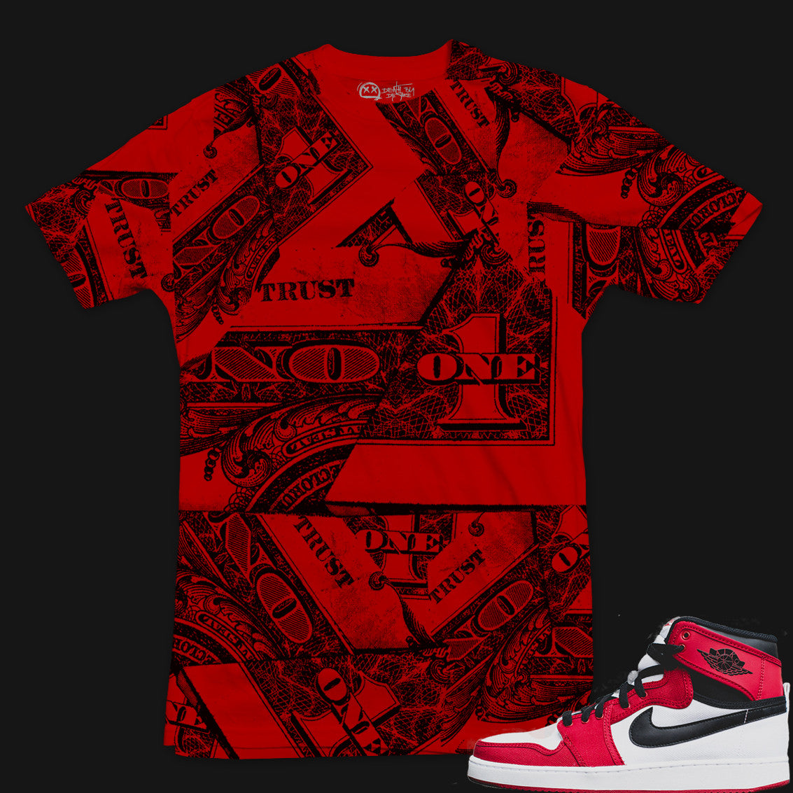 Jordan Chicago 1 Sneaker Tee | Trust No One | SMALL