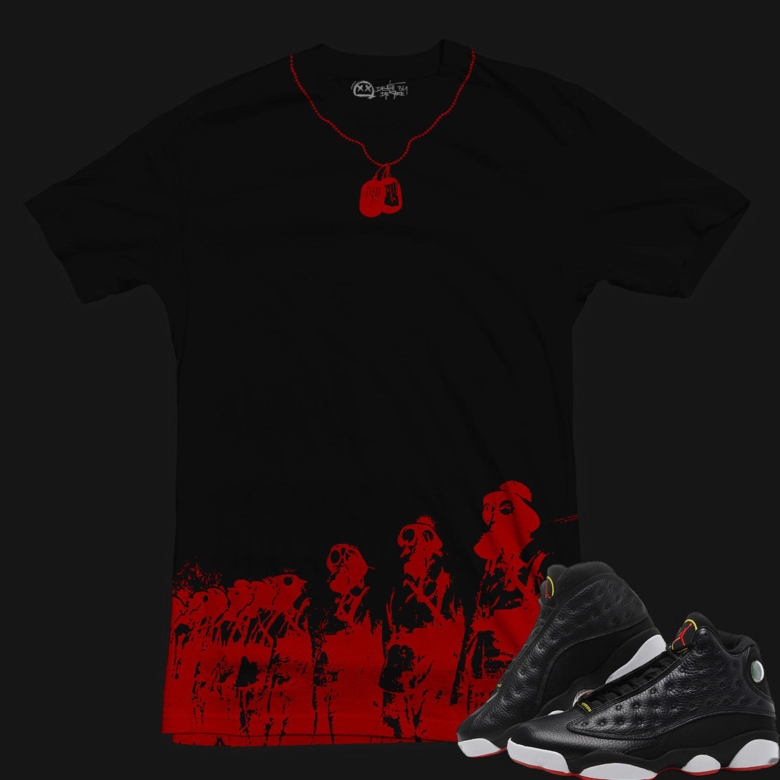 Jordan 13 Playoffs Sneaker Tee | Soldier | 3X-LARGE