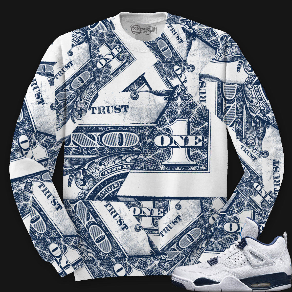 Trust No One Sweater - Midnight Blue