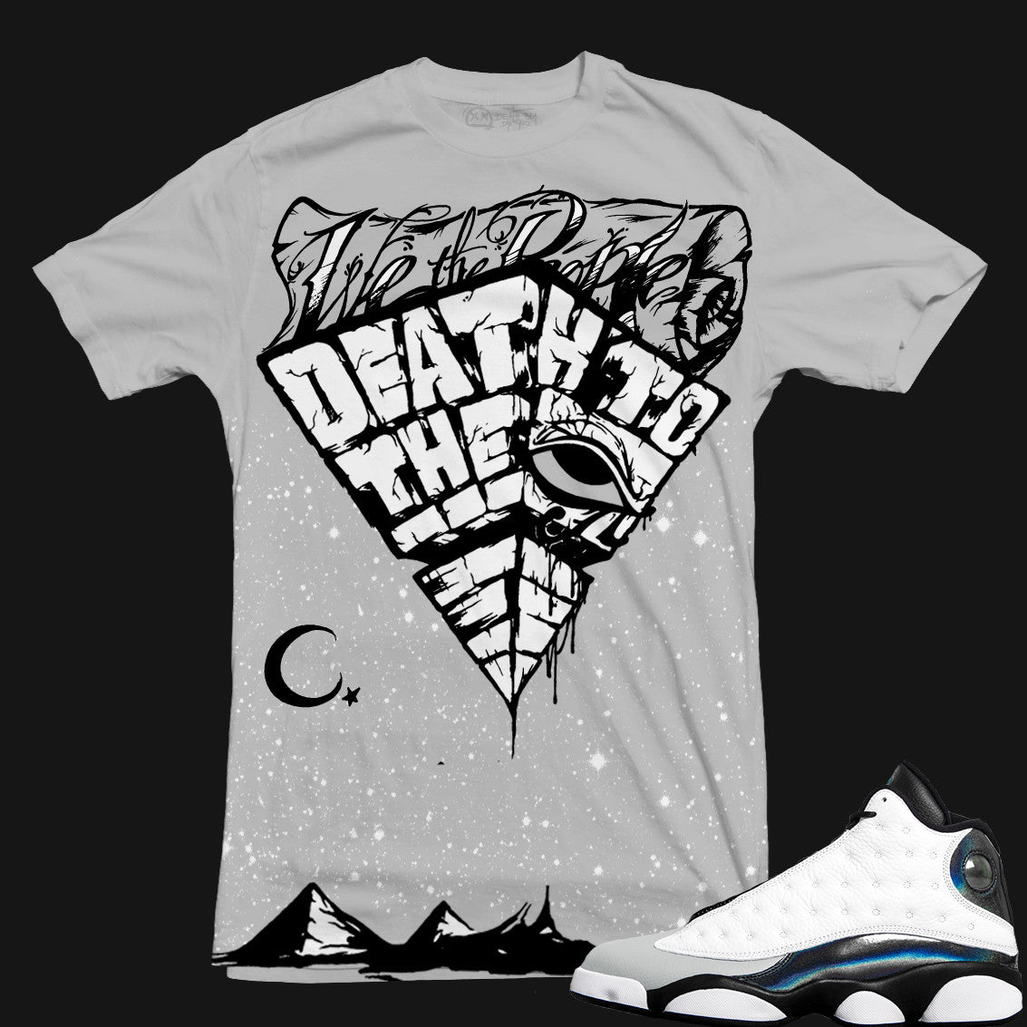 Jordan 13 Wolf Grey Sneaker Tee | Illuminati | SMALL