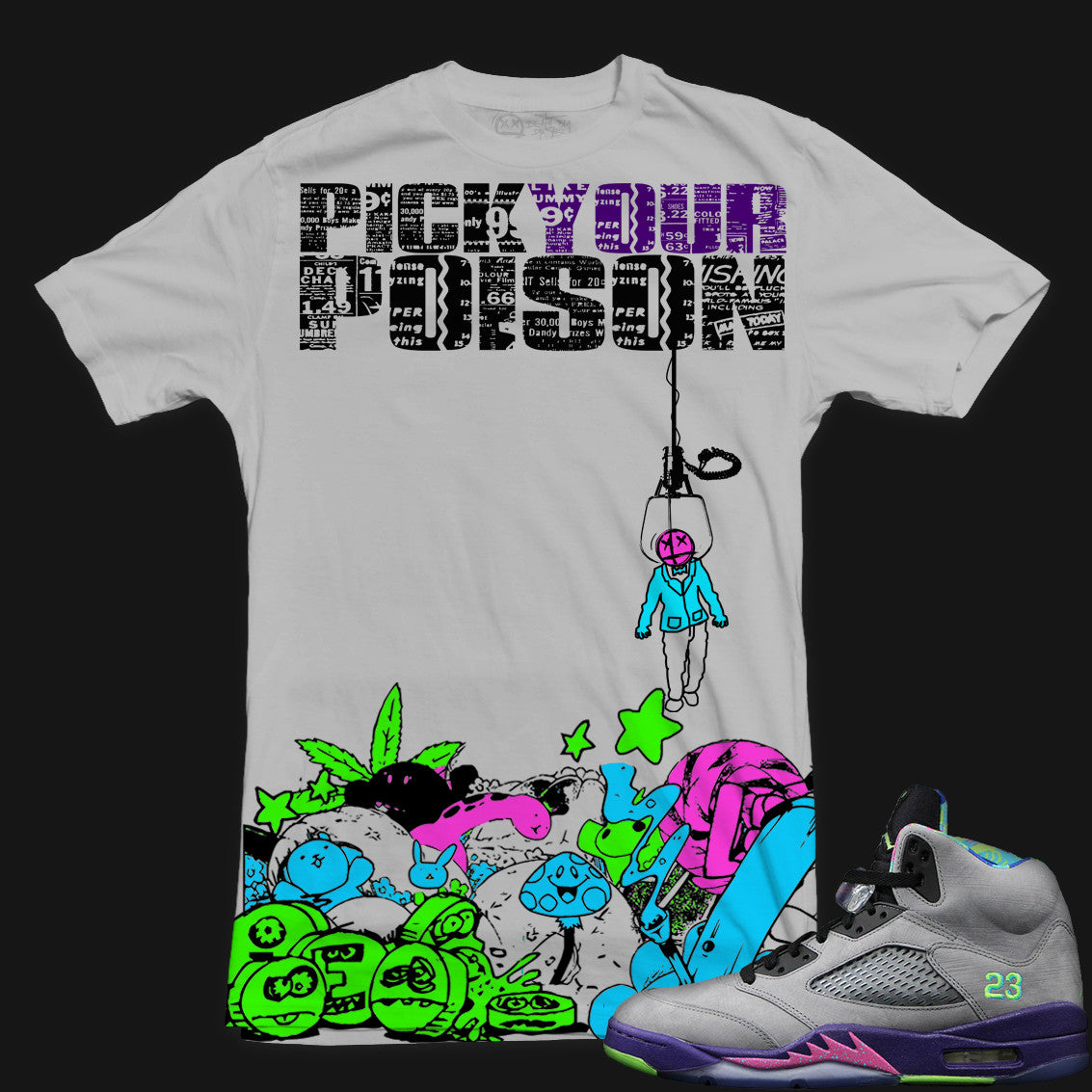 Jordan 5 Bel Air Pick Your Poison Sneaker Tee | SMALL
