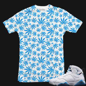 Jordan 7 French Blue Sneaker Tee | Hemp