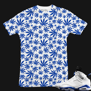 Jordan 6 Sport Blue Sneaker Tee | Hemp | SMALL
