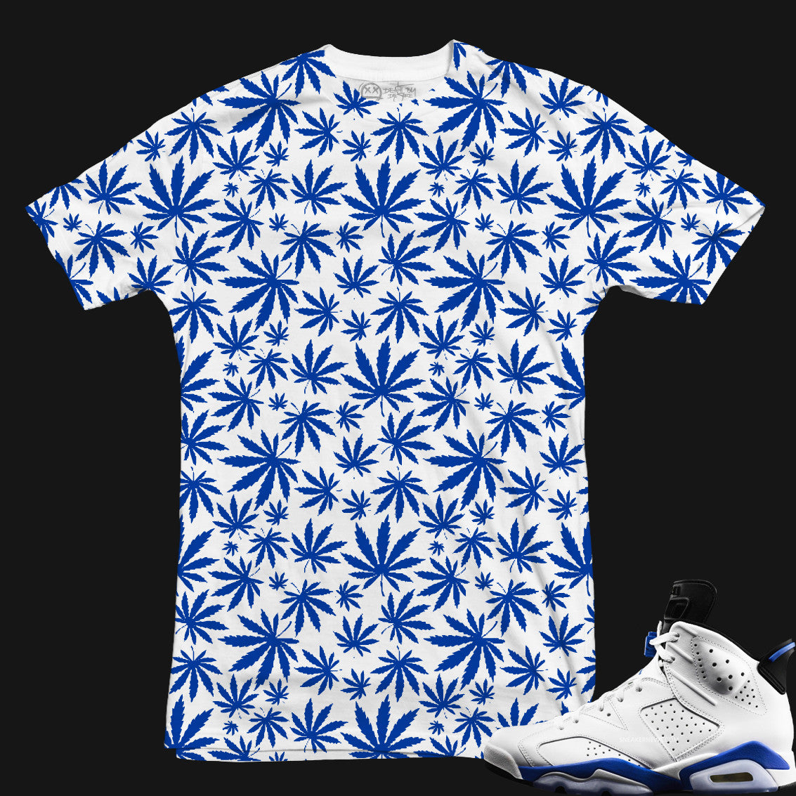 Jordan 6 Sport Blue Sneaker Tee | Hemp | MEDIUM
