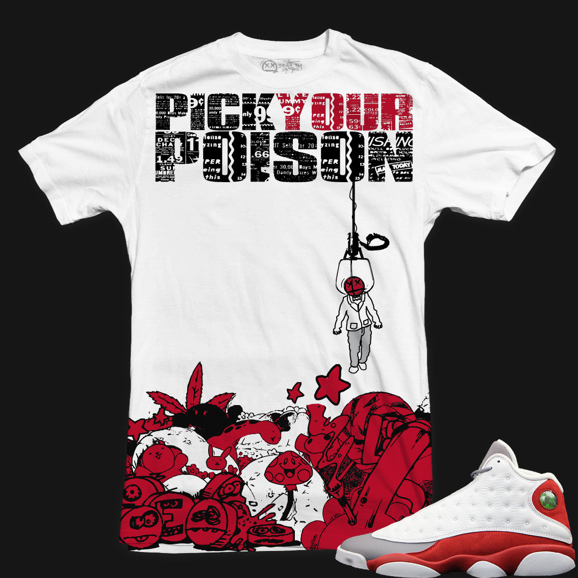 Jordan 13 Grey Toe Sneaker Tee | Pick Your Poison | SMALL