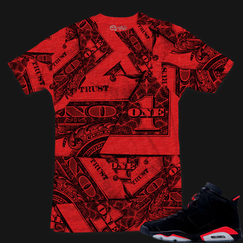Jordan 6 Infrared Sneaker Tee | Trust No One | 2X-LARGE