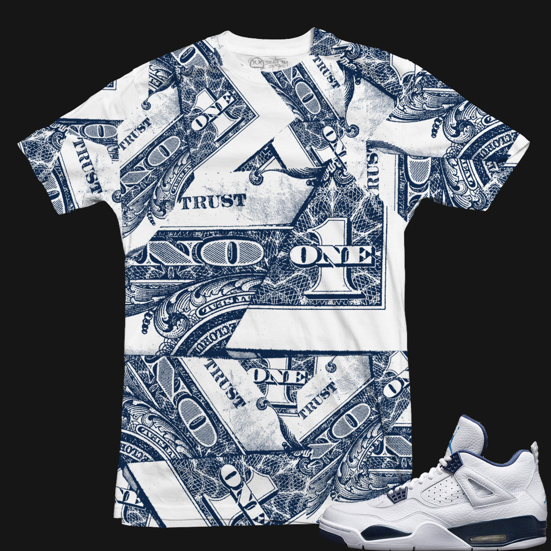Jordan 4 Legend Blue Sneaker Tee | Trust No One | 3X-LARGE