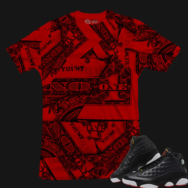 Jordan 13 Playoffs Sneaker Tee | Trust No One | MEDIUM