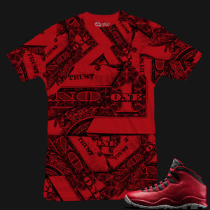 Jordan 10 Bulls Over Broadway Sneaker Tee | Trust No One | 2X-LARGE